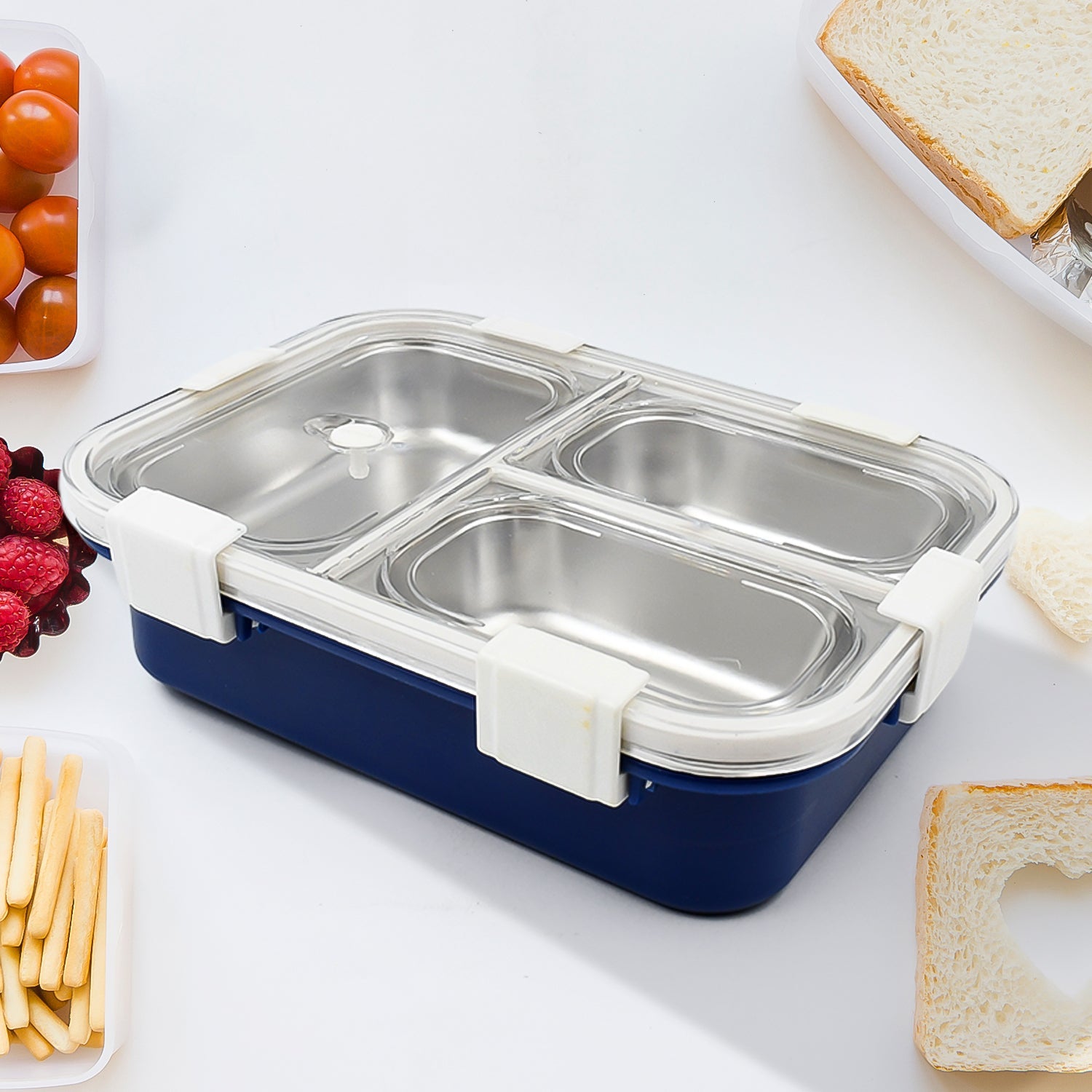3 Compartment Transparent Stainless Steel Lunch Box for Kids, Tiffin Box, Lunch Box, Lunch Box for Kids, Insulated Lunch Box, Lunch Box for Office Women and Men, Stainless Steel Tiffin Box for Boys, Girls, School Office (Multi Color) 3 Compartment Transparent Stainless Steel Lunch Box for Kids, Tiffin Box, Lunch Box, Lunch Box for Kids, Insulated Lunch Box, Lunch Box for Office Women and Men, Stainless Steel Tiffin Box for Boys, Girls, School Office (Multi Color)